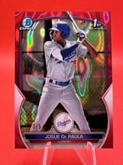 Josue De Paula [Red Lava] #BCP-111 Baseball Cards 2023 Bowman Chrome Prospects Prices