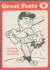 Lou Gehrig [Blue Border] Baseball Cards 1972 Laughlin Great Feats Prices