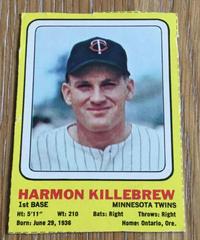 Harmon Killebrew Baseball Cards 1970 Transogram Hand Cut Prices