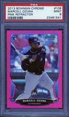 Marcell Ozuna [Pink Refractor] #108 Baseball Cards 2013 Bowman Chrome Prices