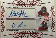 Najee Harris, DeVonta Smith [Red] #DA-09 Football Cards 2021 Leaf Trinity Dual Autographs Prices