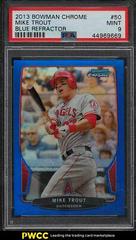 Mike Trout [Blue Refractor] #50 Baseball Cards 2013 Bowman Chrome Prices