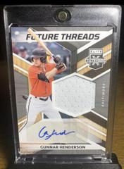 Gunnar Henderson #FTS-GH Baseball Cards 2022 Panini Elite Extra Edition Future Threads Signatures Prices