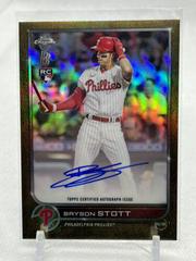 Bryson Stott [Gold] Baseball Cards 2022 Topps Chrome Ben Baller Autographs Prices