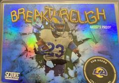 Cam Akers [Artist's Proof] #B1 Football Cards 2022 Panini Score Breakthrough Prices