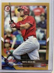 Rhys Hoskins [Gold] Baseball Cards 2018 Bowman Prices