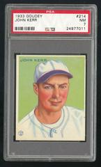 John Kerr #214 Baseball Cards 1933 Goudey Prices