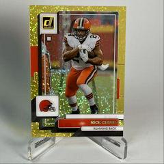 Nick Chubb [Holo Gold] #13 Football Cards 2022 Panini Clearly Donruss Prices