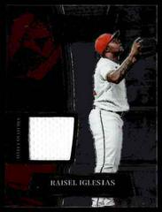 Raisel Iglesias [Tri Color] #SELS-RI Baseball Cards 2022 Panini Select Swatches Prices