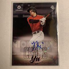 Yu Chang [Purple] Baseball Cards 2021 Panini Chronicles Luminance Autographs Prices