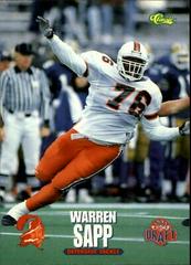 Warren Sapp Football Cards 1995 Classic NFL Rookies Prices