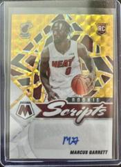 Marcus Garrett [Gold] #RS-MGA Basketball Cards 2021 Panini Mosaic Rookie Scripts Autographs Prices