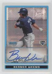 Beamer Weems [Blue Refractor Autograph] #BCP111 Baseball Cards 2009 Bowman Chrome Prospects Prices
