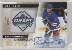 Zac Jones [Autograph] Hockey Cards 2021 SP Game Used Embroidered in History Prices