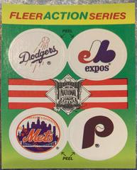 Dodgers, Expos, Mets, Phillies #NNO Baseball Cards 1990 Fleer Action Series Stickers Prices