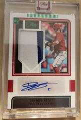 Bryson Stott [Jersey Autograph Emerald] #120 Baseball Cards 2022 Panini Three and Two Prices