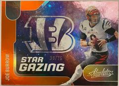 Joe Burrow [Spectrum Orange] #SG-5 Football Cards 2022 Panini Absolute Star Gazing Prices