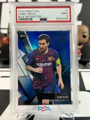 Lionel Messi [Blue Refractor] Soccer Cards 2018 Finest UEFA Champions League Prices