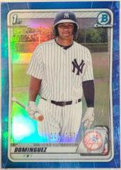 Jasson Dominguez [Blue Refractor] #BCP-8 Baseball Cards 2020 Bowman Chrome Prospects Prices