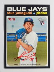 Shun Yamaguchi [Red Ink] #SY Baseball Cards 2020 Topps Heritage Real One Autographs Prices