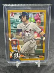 Isaac Paredes [Gold] Baseball Cards 2018 Bowman Paper Prospects Prices