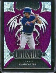 Evan Carter [Purple Mojo] #1 Baseball Cards 2023 Panini Chronicles Crusade Prices