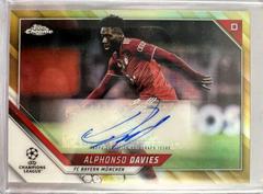 Alphonso Davies [Gold Refractor] #CA-AD Soccer Cards 2021 Topps Chrome UEFA Champions League Autographs Prices