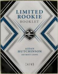 Aidan Hutchinson [Patch Autograph Ruby] #120 Football Cards 2022 Panini Limited Prices