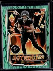 Drake London [Green] #HR-1 Football Cards 2022 Panini Phoenix Hot Routes Prices