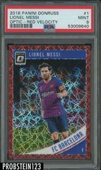 Lionel Messi [Optic Red Velocity] Soccer Cards 2018 Panini Donruss Prices