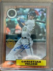 Christian Yelich [Orange] Baseball Cards 2022 Topps Chrome 1987 Autographs Prices