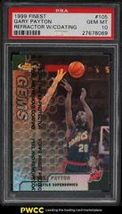 Gary Payton [Refractor w/ Coating] #105 Basketball Cards 1999 Finest Prices