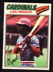 Lou Brock #8 Baseball Cards 1977 Topps Cloth Stickers Prices
