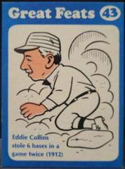 Eddie Collins [Blue Border] #43 Baseball Cards 1972 Laughlin Great Feats Prices