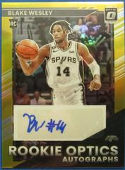 Blake Wesley [Gold] #ROA-BWS Basketball Cards 2022 Panini Donruss Optic Rookie Autographs Prices
