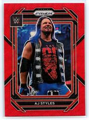 AJ Styles [Ruby Wave] #119 Wrestling Cards 2023 Panini Prizm WWE Prices