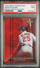 Mark McGwire [Refractor w/ Coating] #HA9 Baseball Cards 1999 Finest Aaron Award Prices