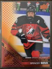 Spencer Sova [Orange] #PM-31 Hockey Cards 2022 Upper Deck Team Canada Juniors Prospectus Momentous Prices