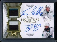Tomas Hertl, Brent Burns Hockey Cards 2020 Upper Deck The Cup Dual Signature Materials Prices
