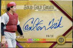 Carlton Fisk [Red] #GGA-CF Baseball Cards 2022 Topps Tribute Solid Gold Greats Autographs Prices