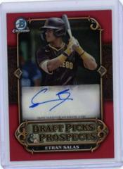 Ethan Salas [Red] #DPPA-ES Baseball Cards 2023 Bowman Draft Picks & Prospects Autographs Prices