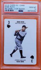 Babe Ruth [3 of Glove] Baseball Cards 2019 Topps 52 Card Baseball Game Prices