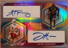 A. T. Perry, Jake Haener [Crystal Gray] #CC-1 Football Cards 2023 Leaf Vivid Autographs Colorful Combos Prices