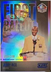Jerry Rice [Showcase] Football Cards 2022 Panini Score First Ballot Prices