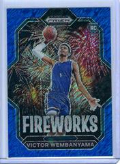 Victor Wembanyama [Blue Shimmer] #1 Basketball Cards 2023 Panini Prizm Draft Picks Fireworks Prices