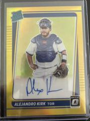Alejandro Kirk [Gold] #RRS-AK Baseball Cards 2021 Panini Donruss Optic Rated Rookie Signatures Prices