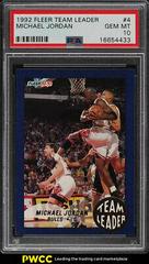 Michael Jordan #4 Basketball Cards 1992 Fleer Team Leaders Prices