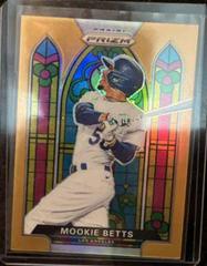 Mookie Betts [Neon Orange Prizm] Baseball Cards 2021 Panini Prizm Stained Glass Prices
