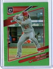Mike Trout [Green] #174 Baseball Cards 2021 Panini Donruss Optic Prices