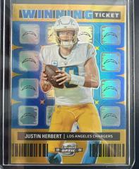 Justin Herbert [Gold] Football Cards 2022 Panini Contenders Winning Ticket Prices